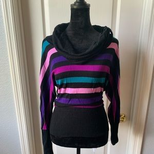 80s Retro Inspired Candies Striped Sweater